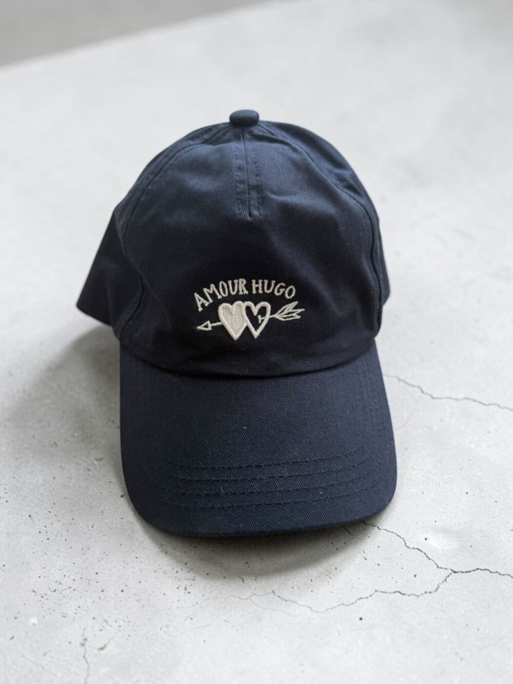 HUGO BOSS Women’s Amore Hugo Navy Blue Baseball Hat Cap